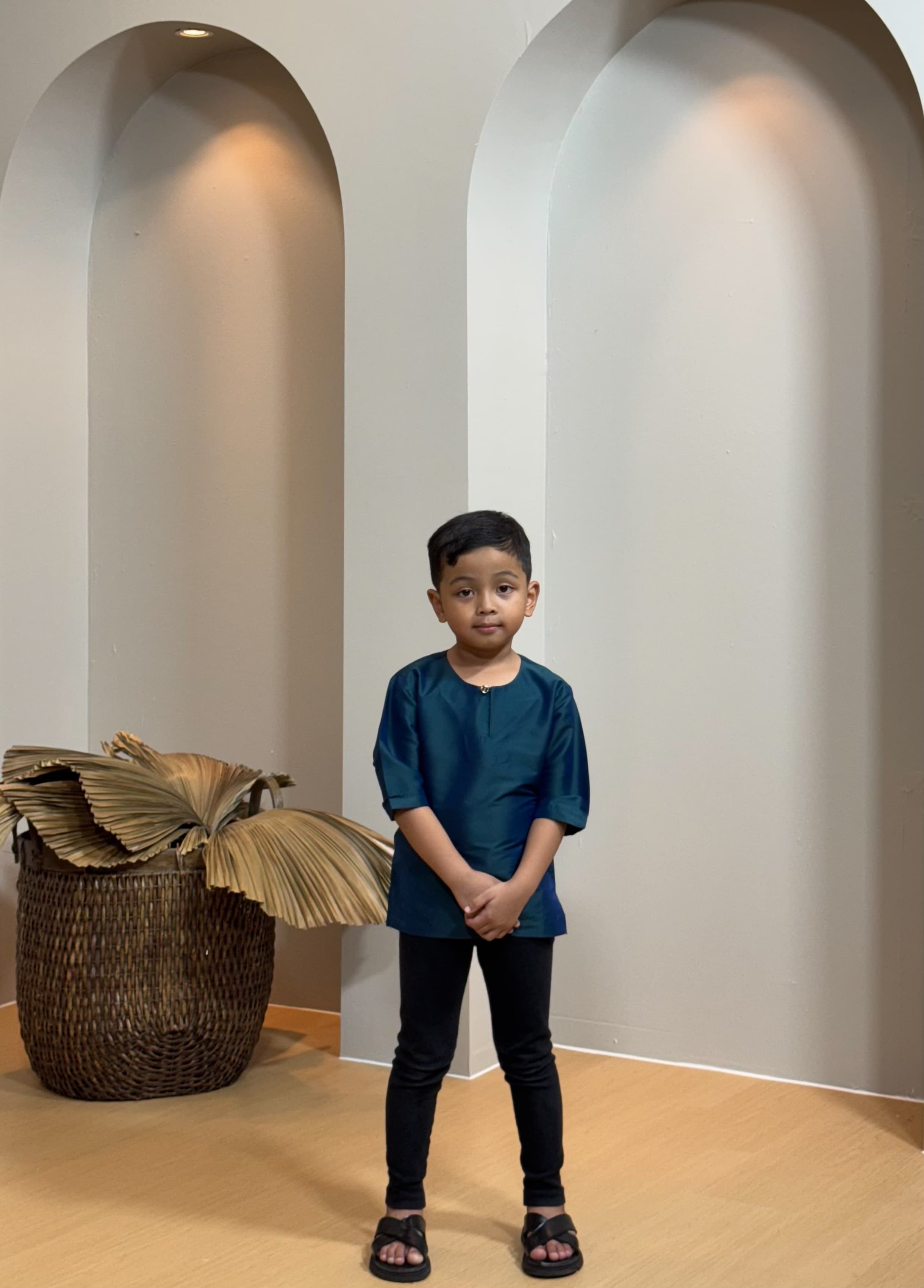 Kurta Tengku Kids - Teal Blue