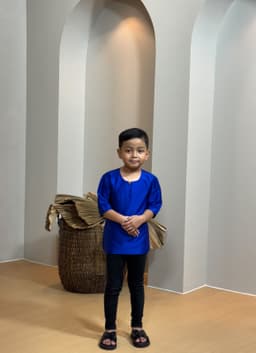 Kurta Tengku Kids - Royal Blue - Image 1