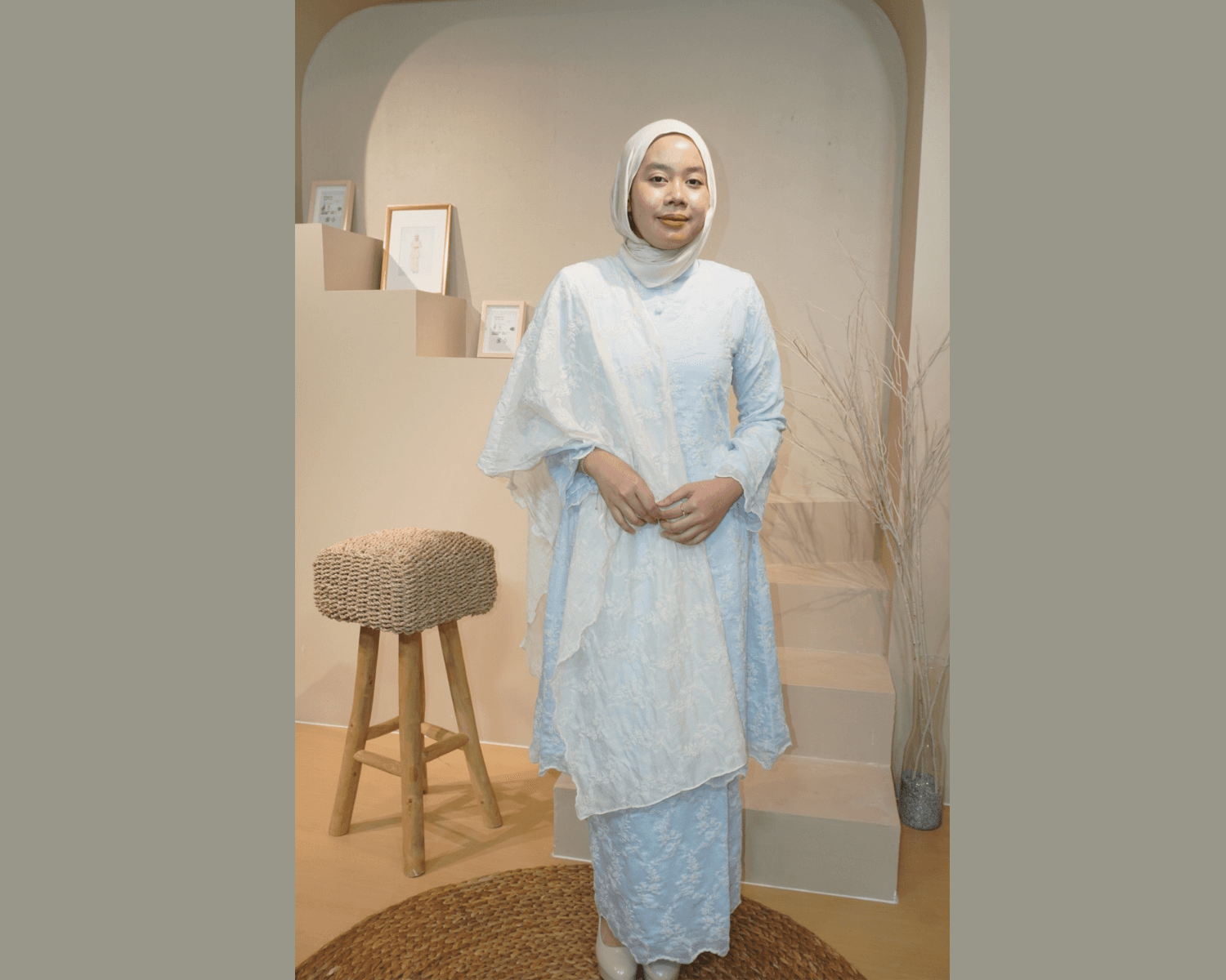 Kurung Quntom - Baby Blue