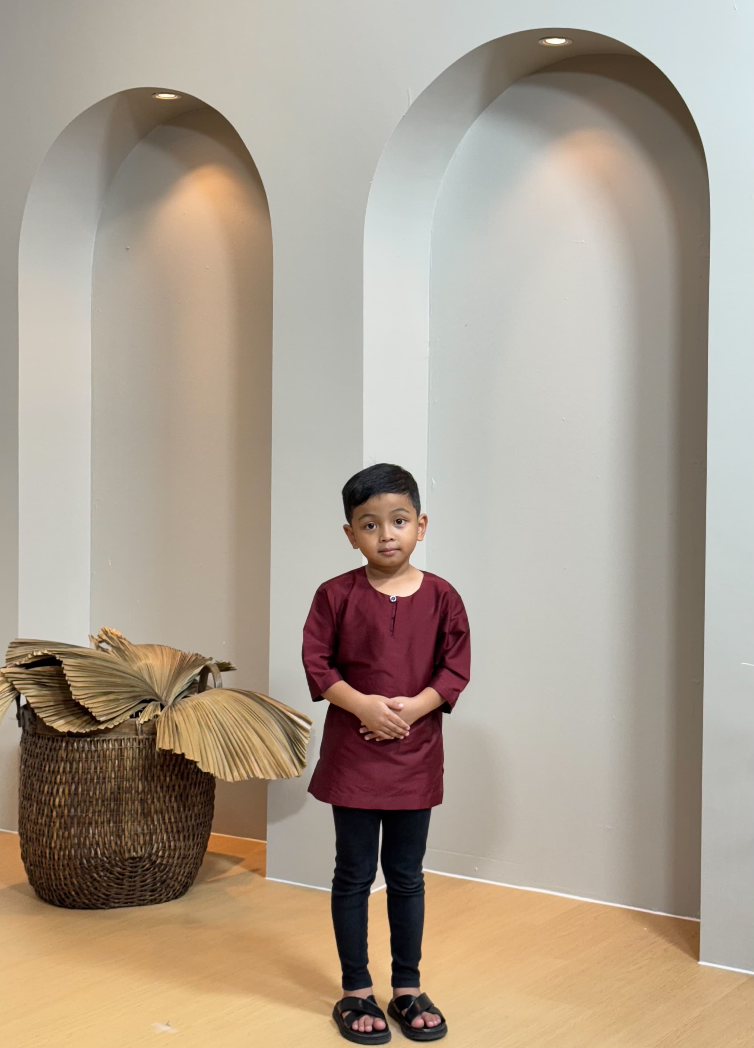 Kurta Tengku Kids - Maroon