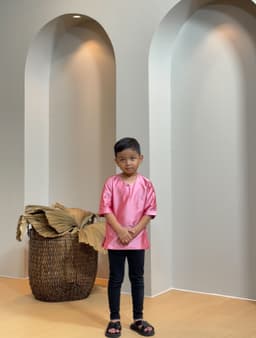 Kurta Tengku Kids - Pink - Image 1