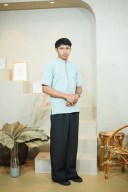 Kemeja Ali Jalur - Mint Green - Image 1