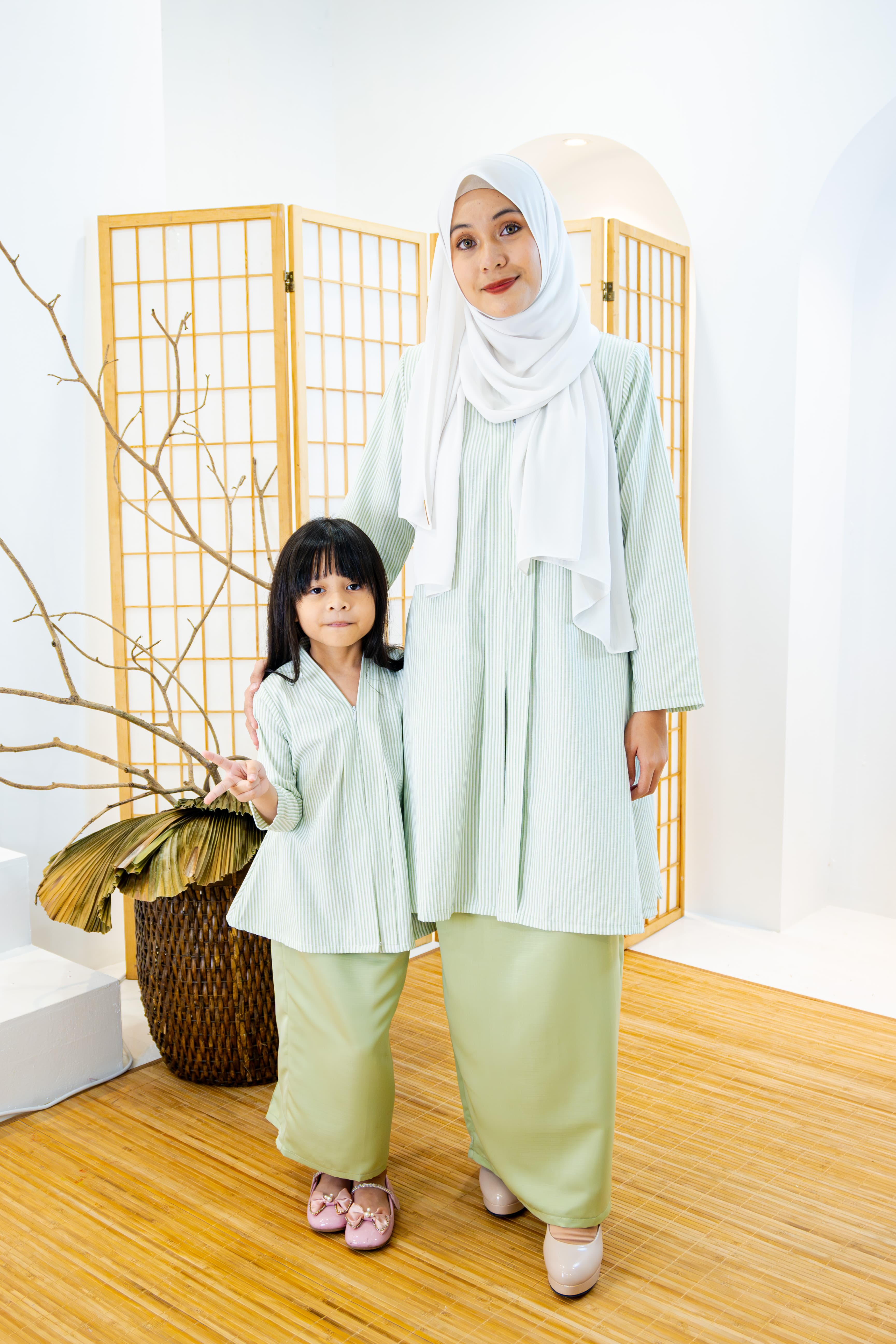 Kebaya Candy Kids - Soft Green