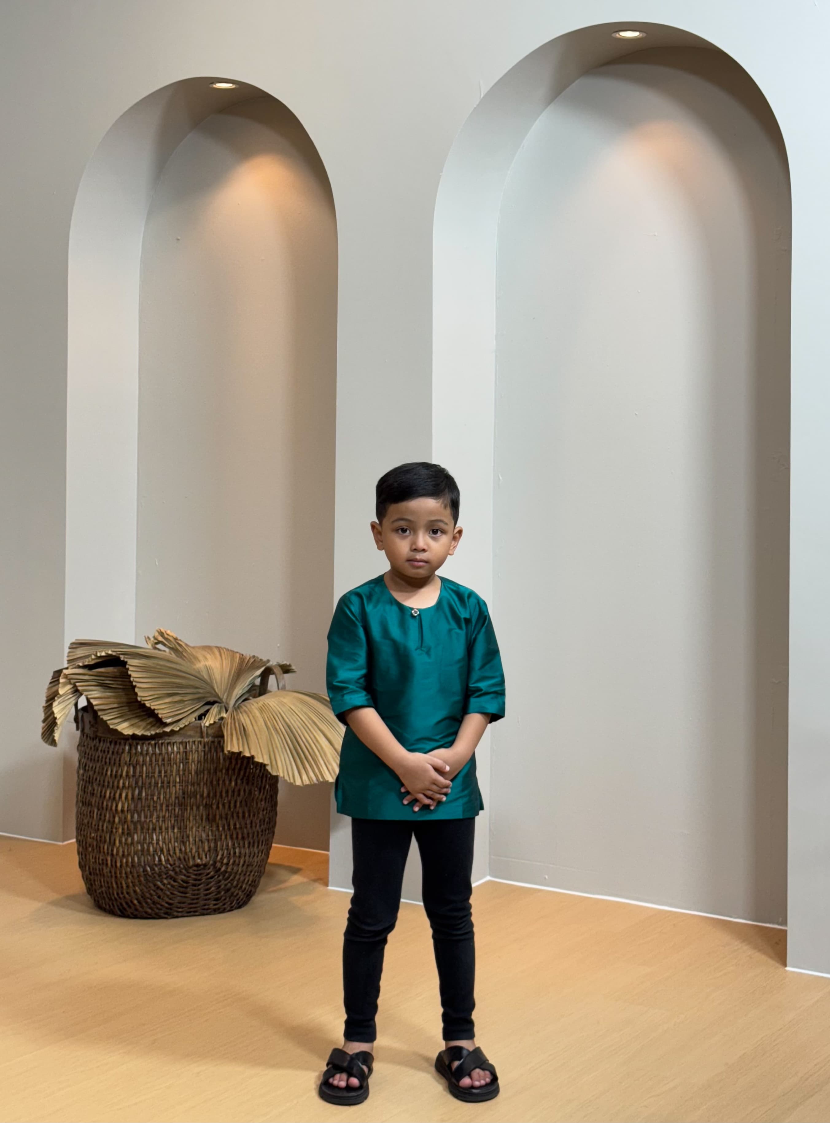Kurta Tengku Kids - Teal Green