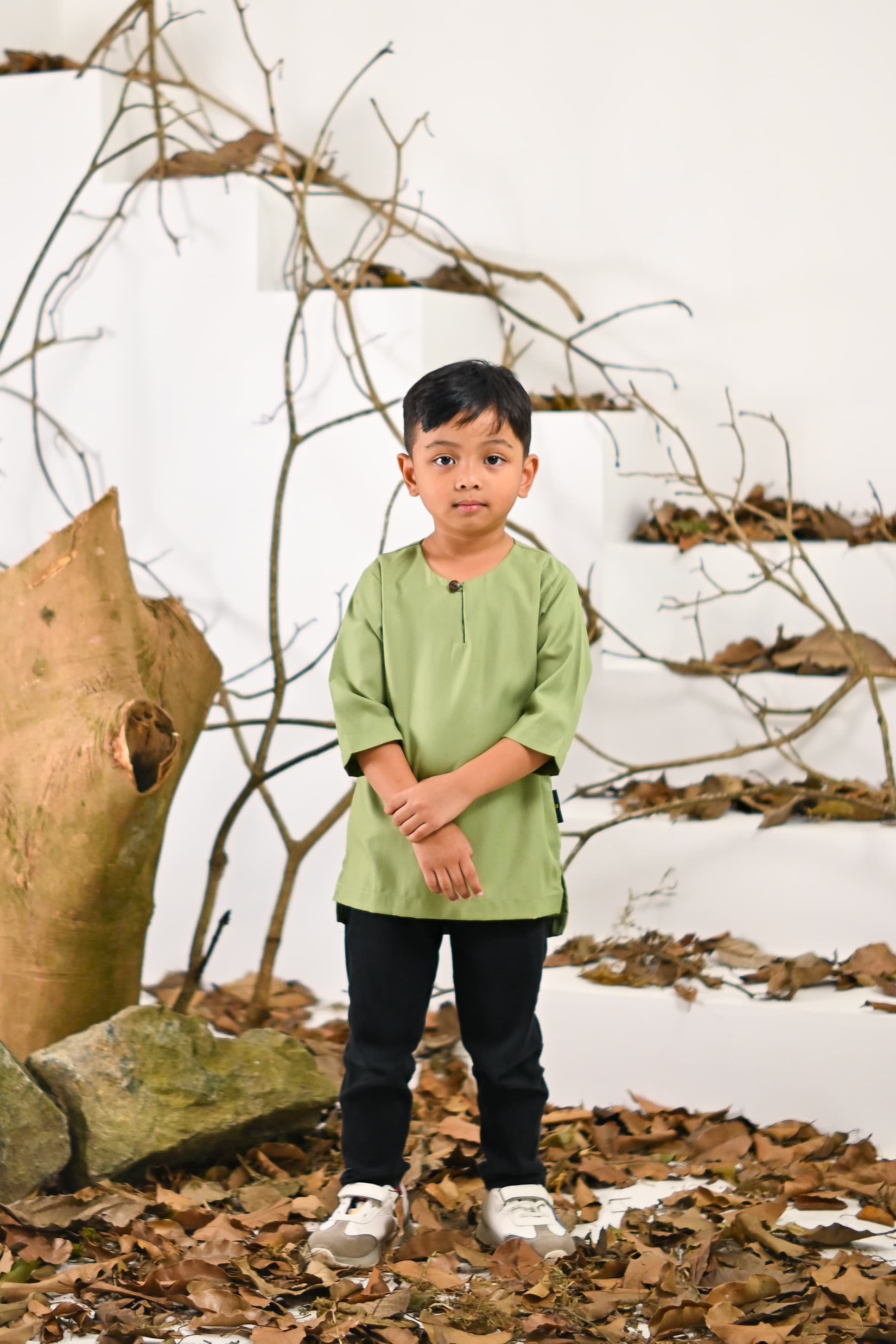 Kurta Jalil Boys Top - Lime Green