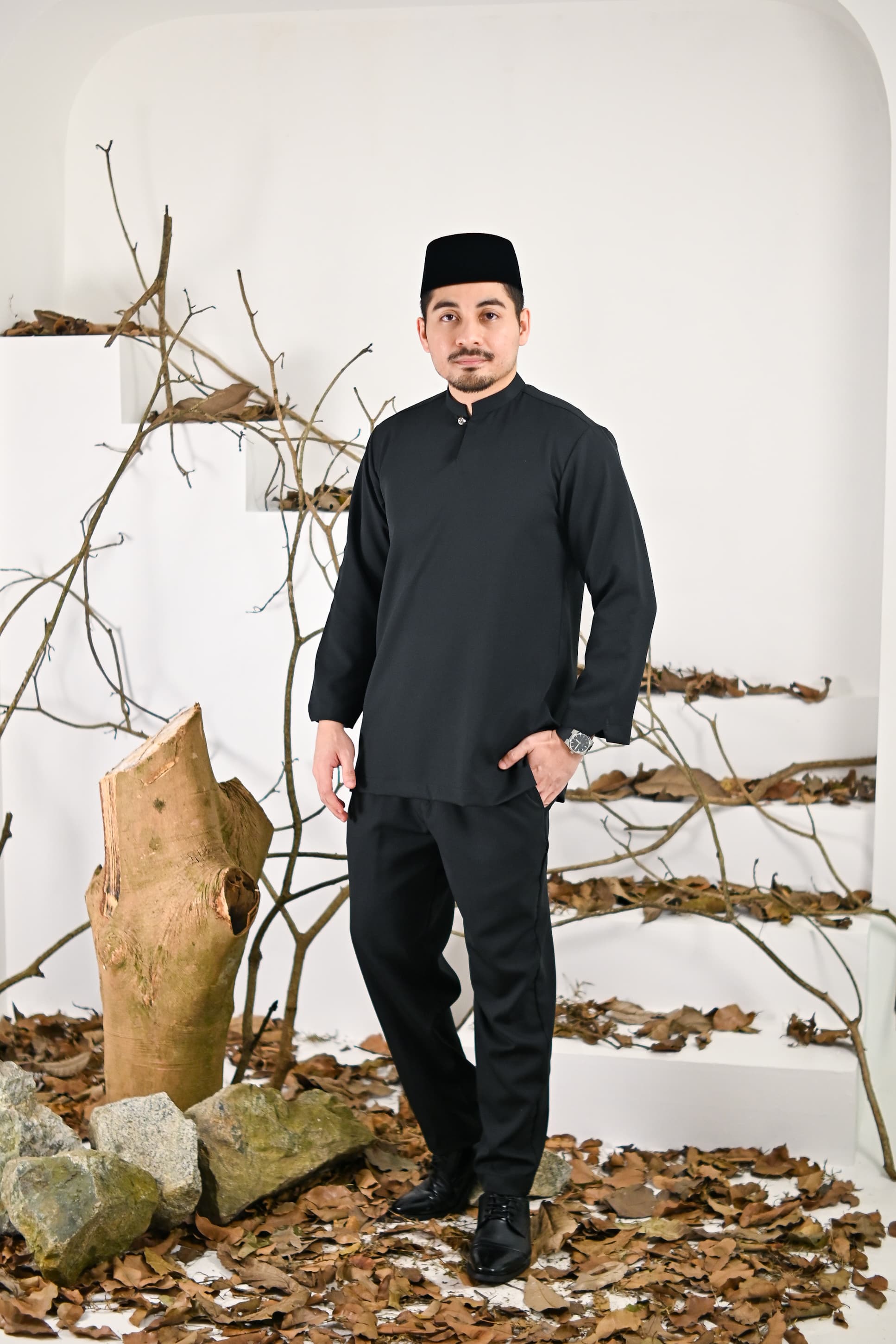 Baju Melayu Majestic - Opal Black