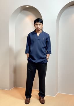 Kurta Mateen - Navy Blue - Image 1