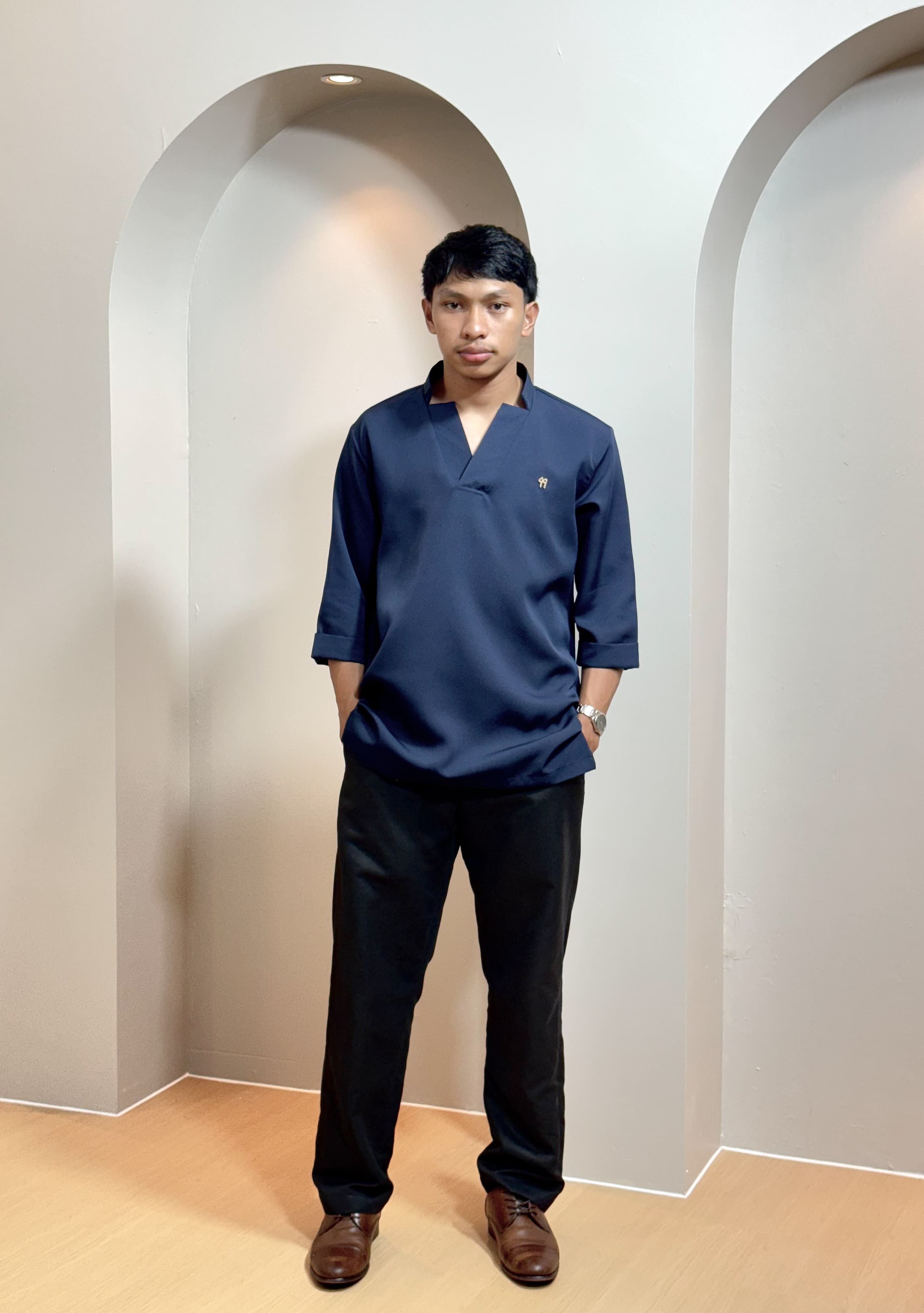 Kurta Mateen - Navy Blue
