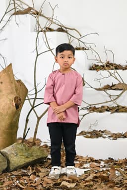 Kurta Jalil Boys Top - Pink - Image 1