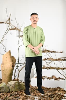Kurta Jalil Top - Lime Green - Image 1