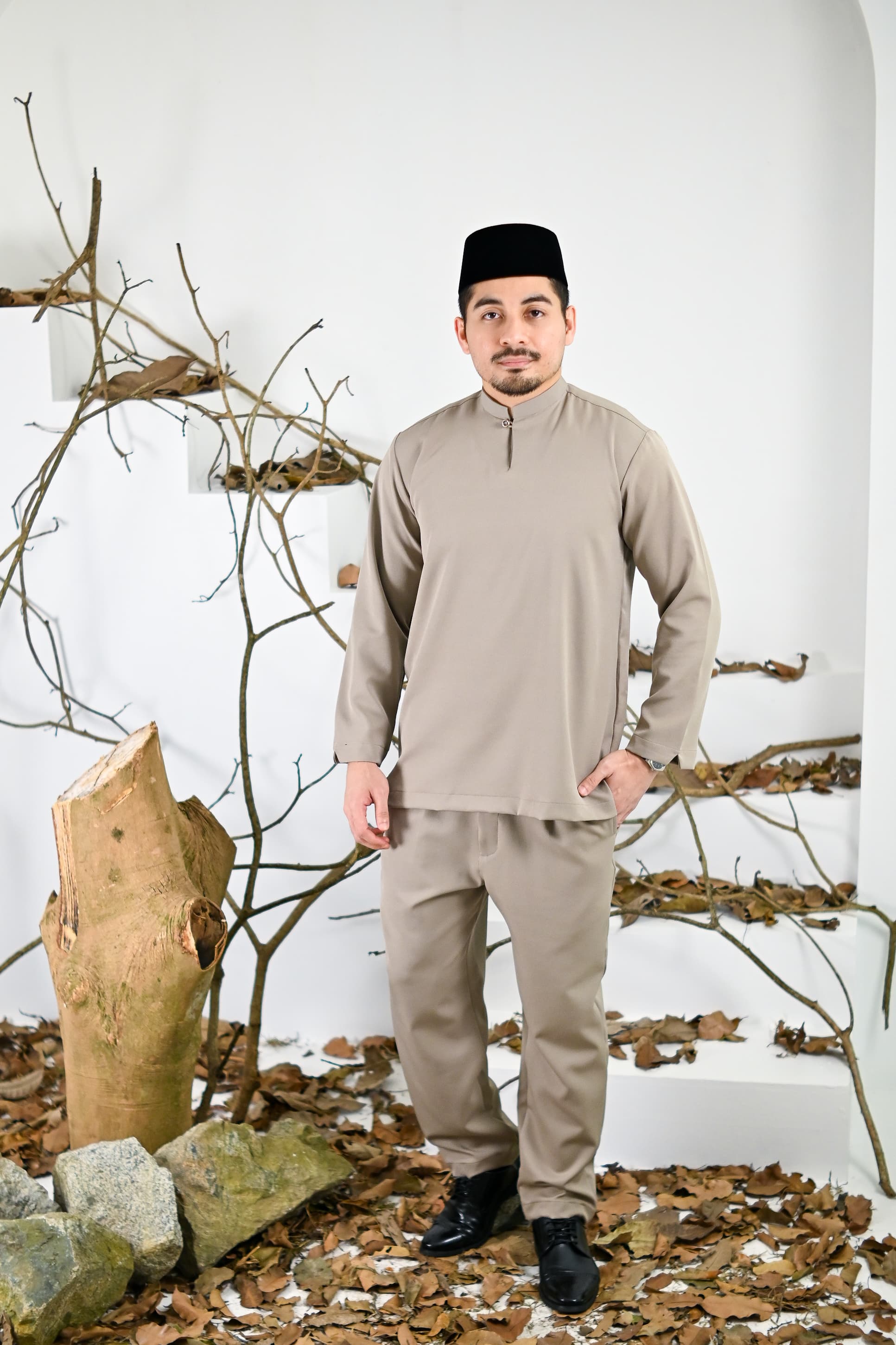 Baju Melayu Majestic - Khaki