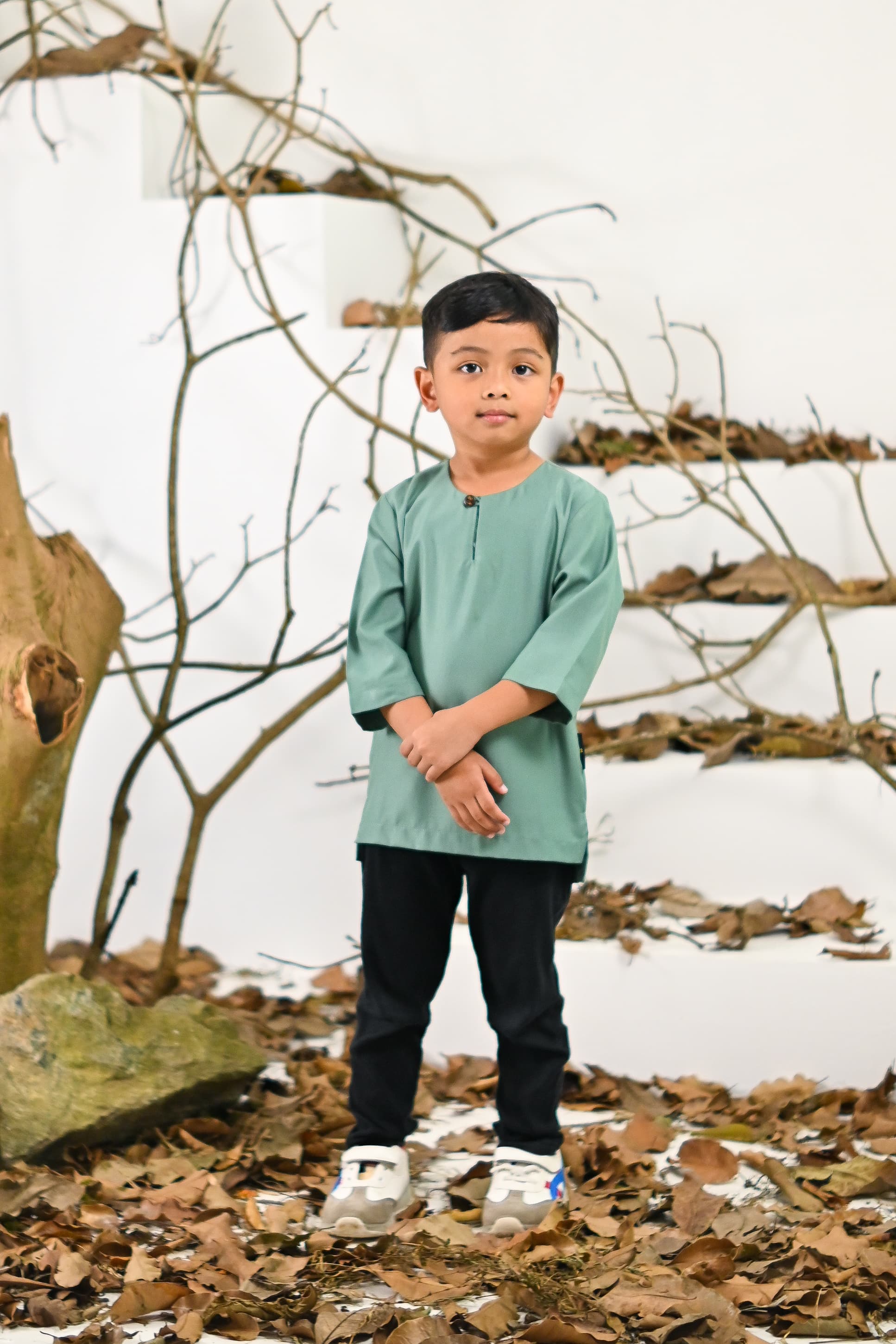 Kurta Jalil Boys Top - Mint Green