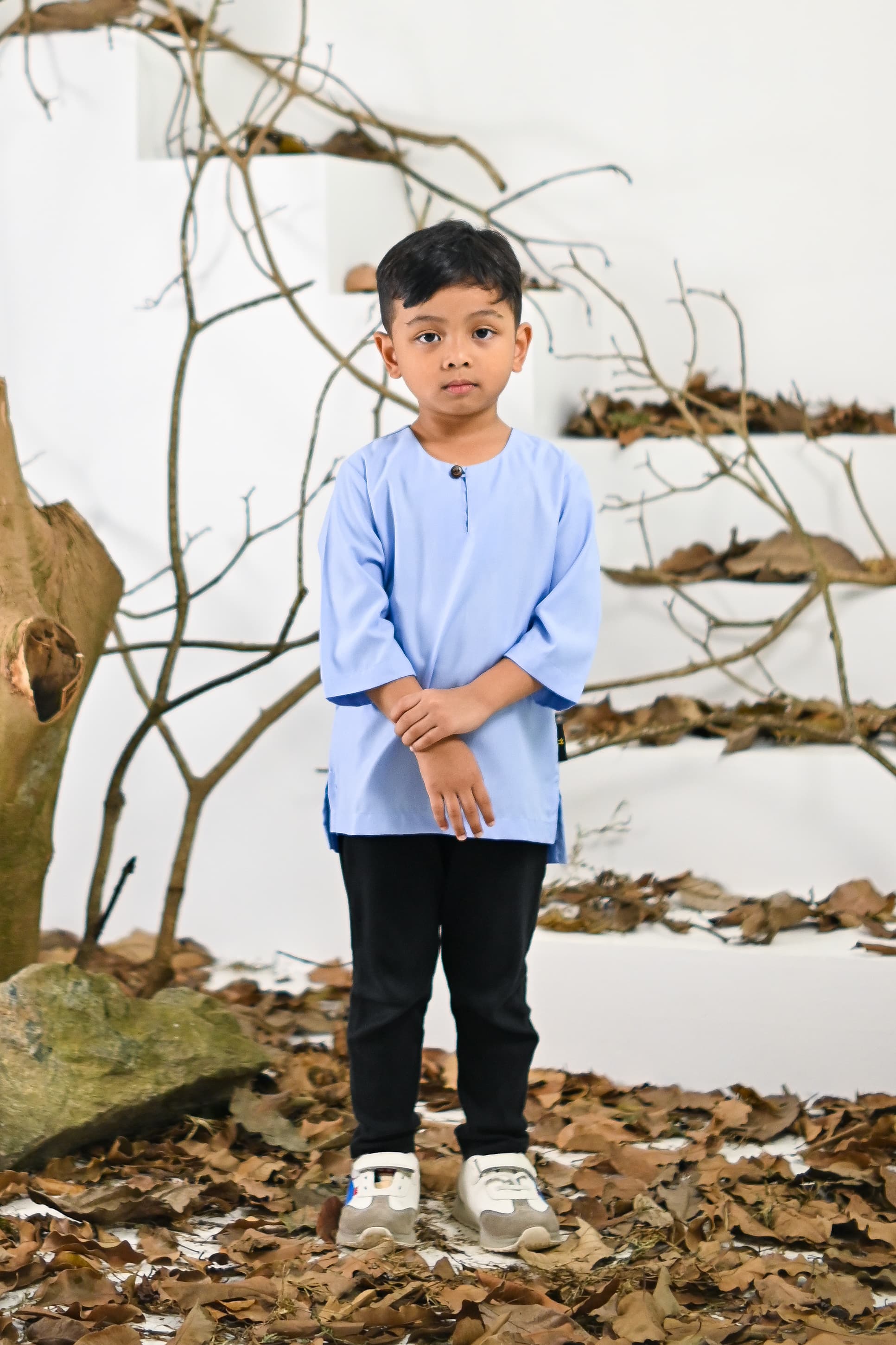 Kurta Jalil Boys Top - Baby Blue