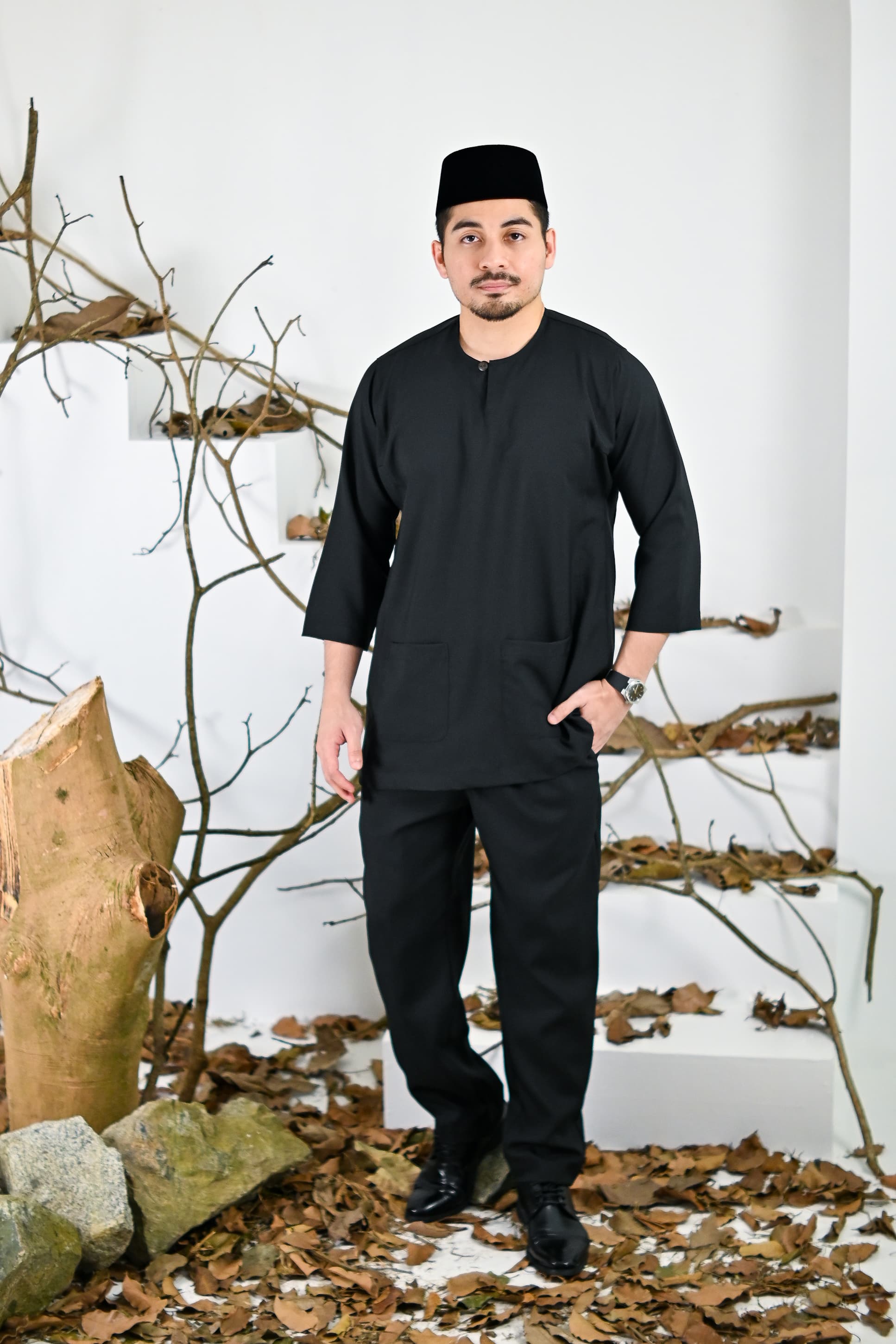 Baju Melayu Jamal - Opal Black