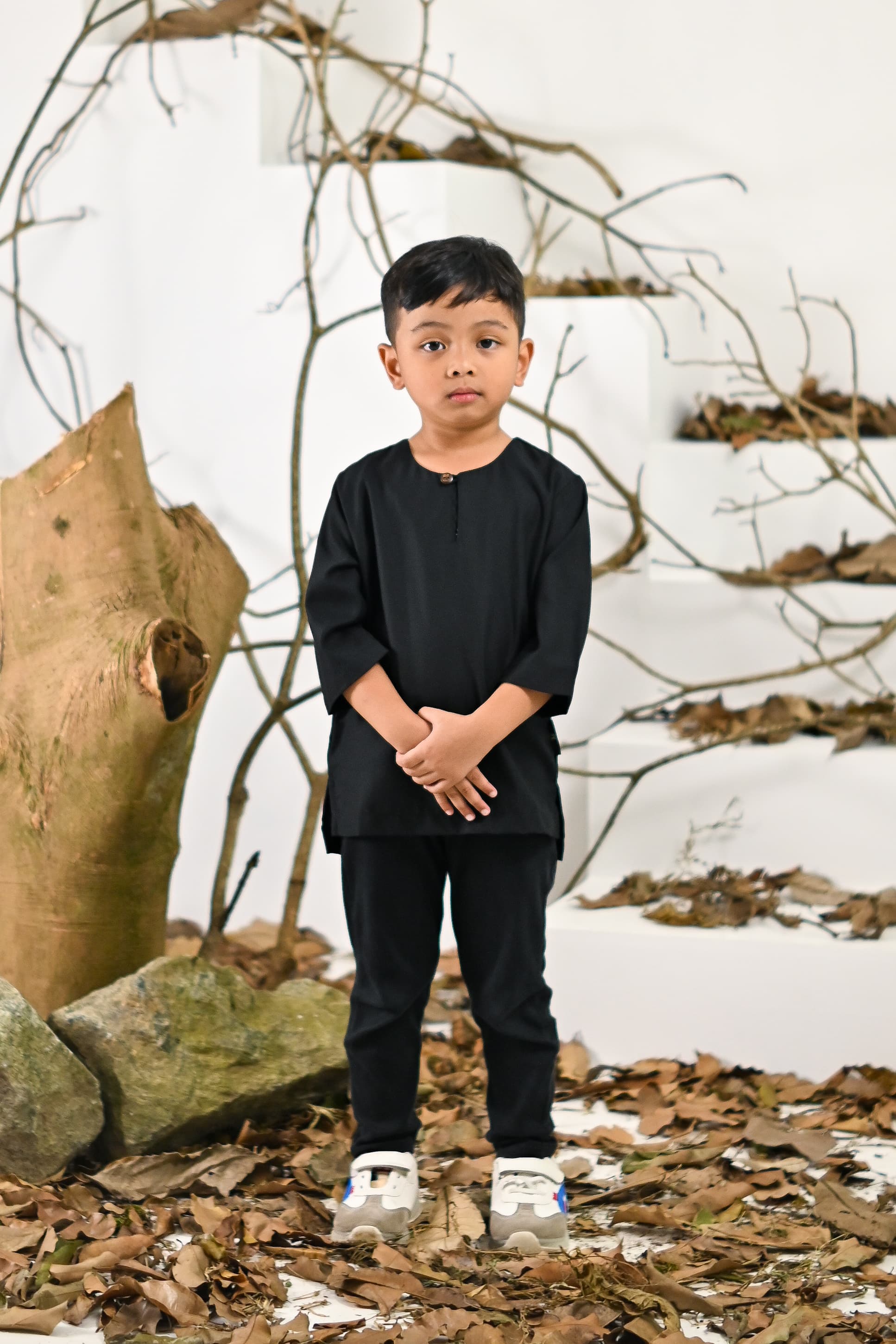 Kurta Jalil Boys Top - Opal Black