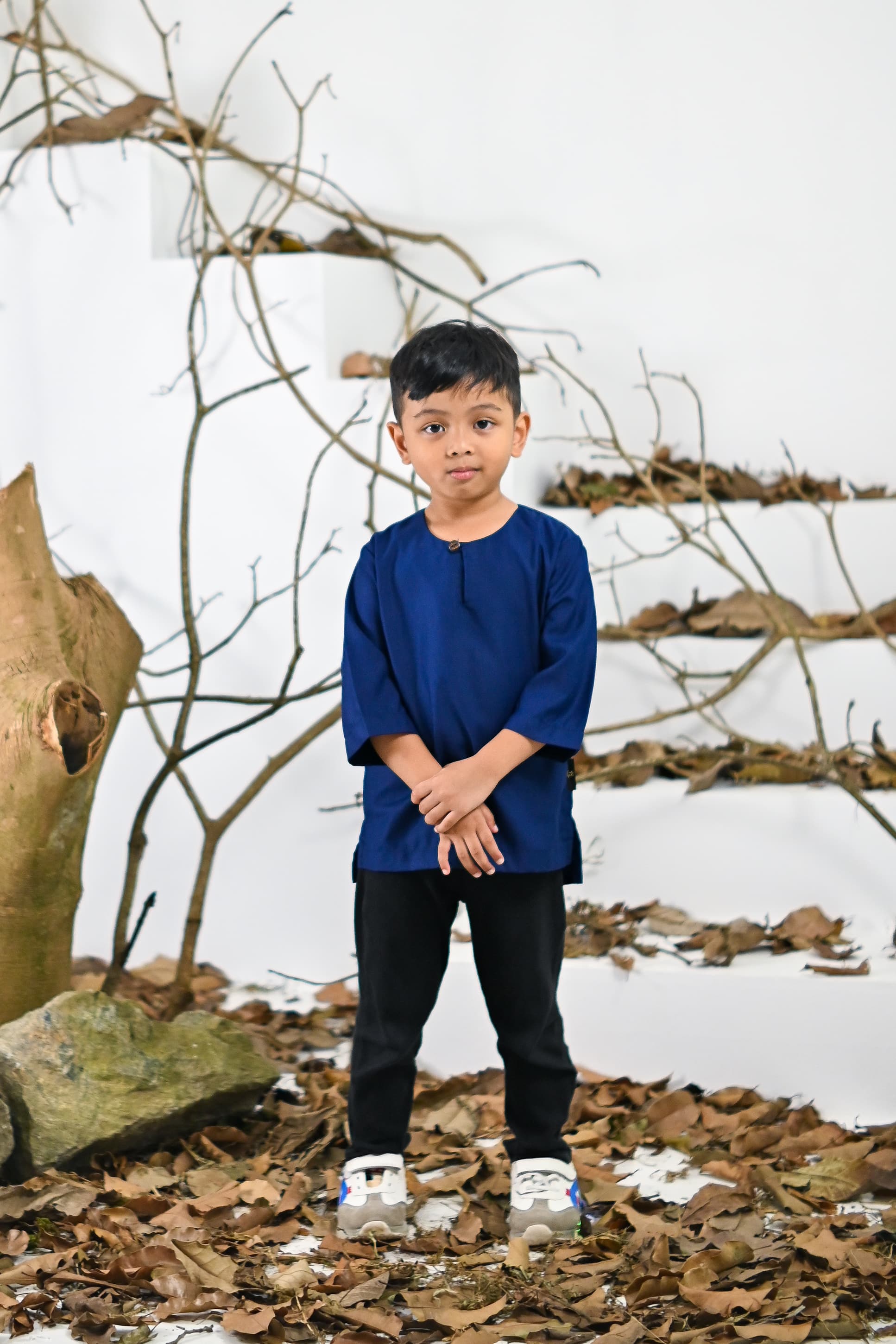 Kurta Jalil Boys Top - Midnight Blue