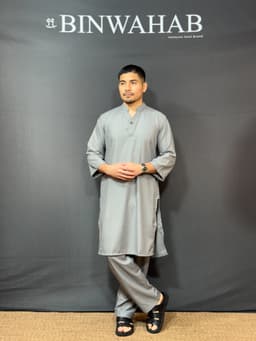Kurta Set Maleeq - Grey - Image 1