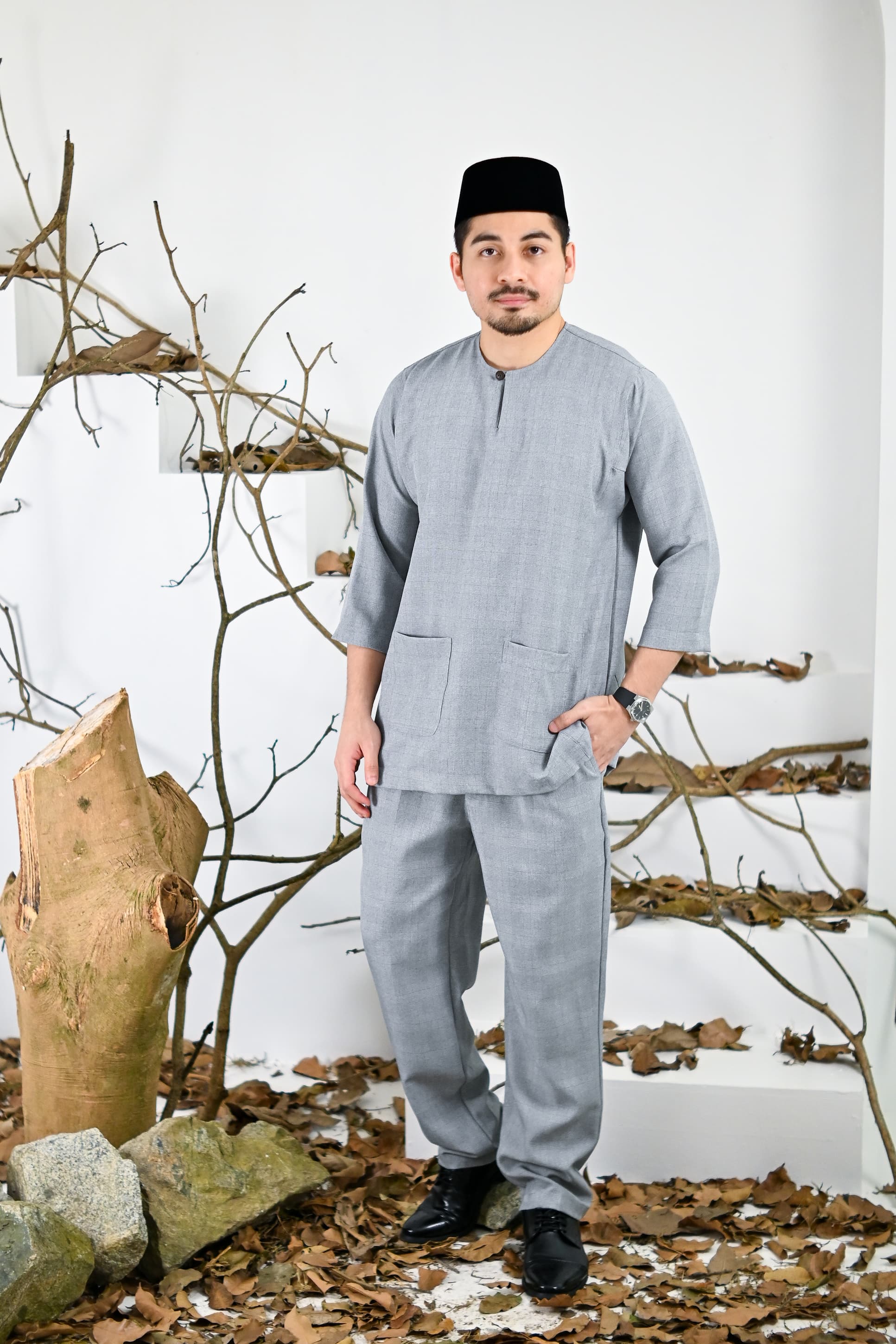 JAMAL - BAJU MELAYU TELUK BELANGA (GREY)