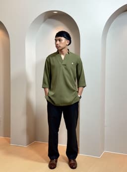 Kurta Mateen - Olive - Image 1