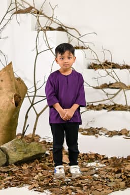 Kurta Jalil Boys Top - Purple - Image 1