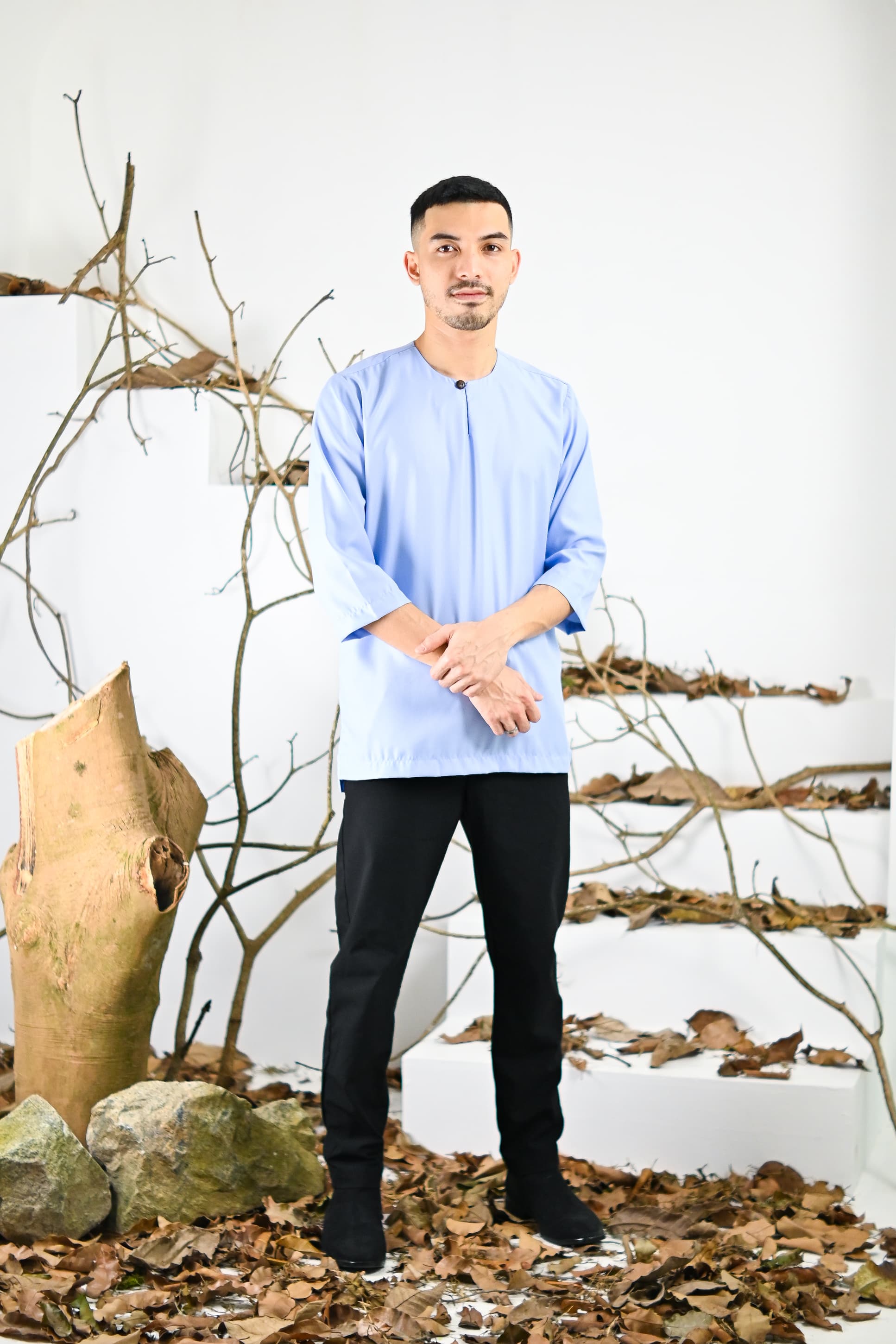 Kurta Jalil Top - Baby Blue