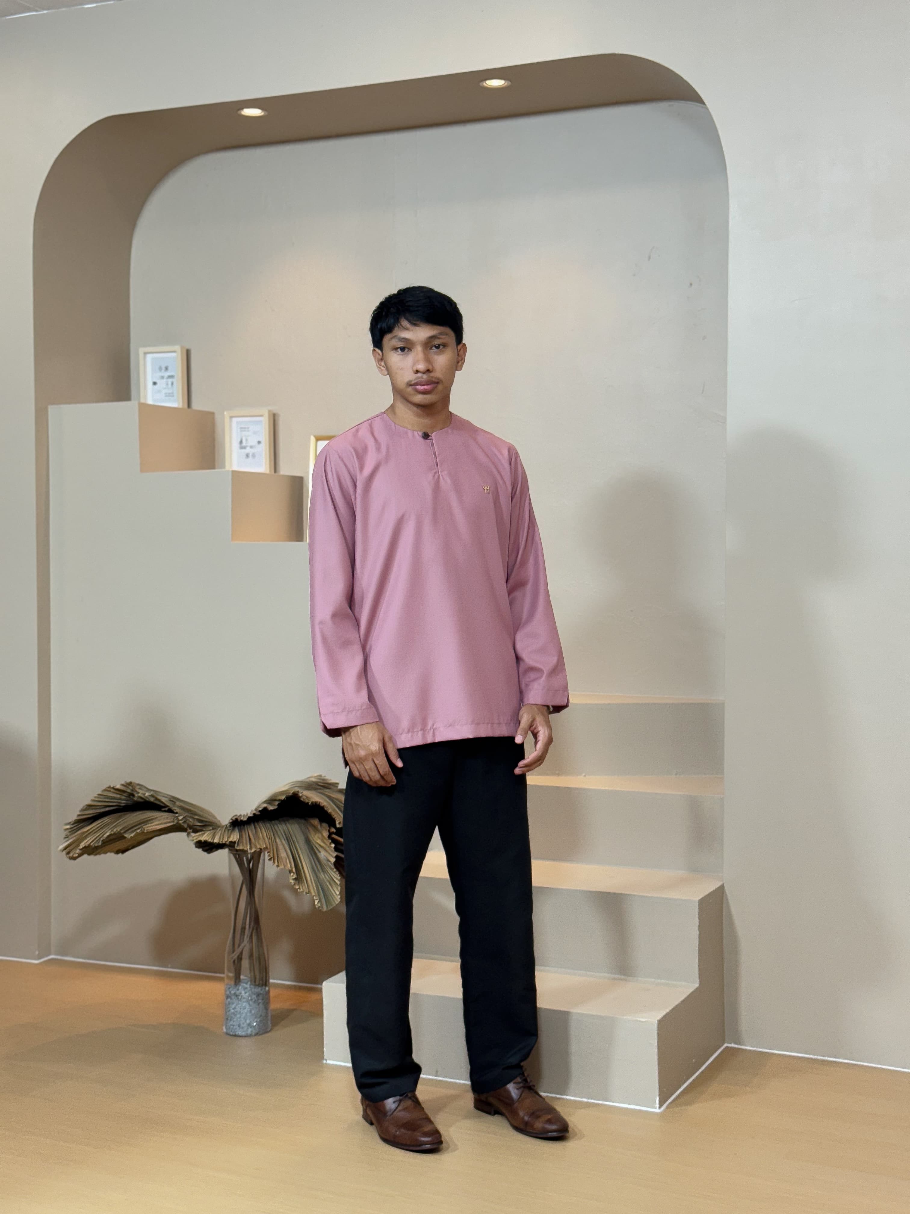 Kurta Jalil Top (LS) - Rose Pink