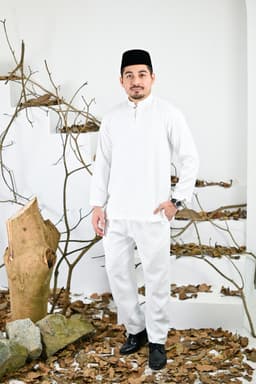 Baju Melayu Majestic - White - Image 1
