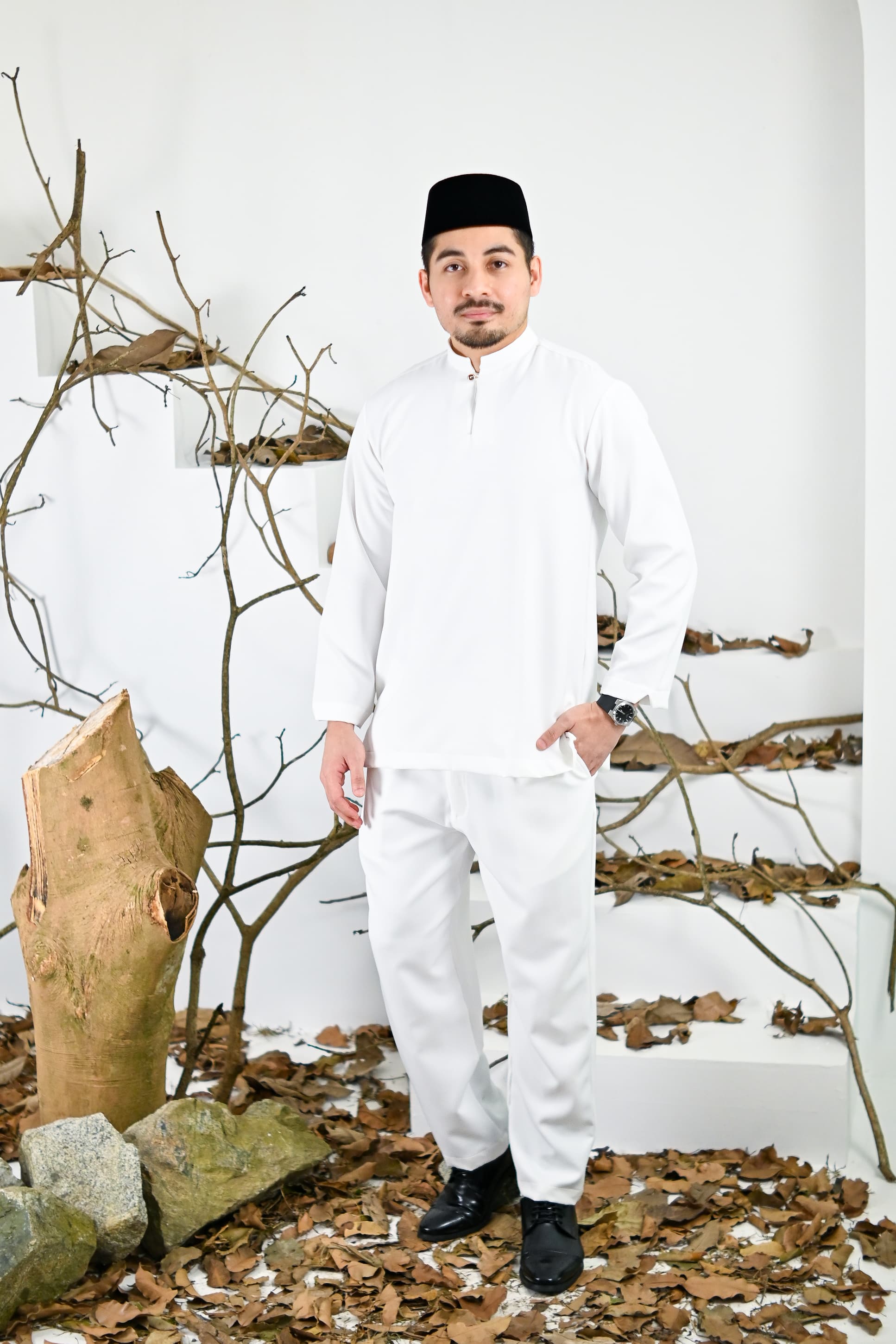 Baju Melayu Majestic - White