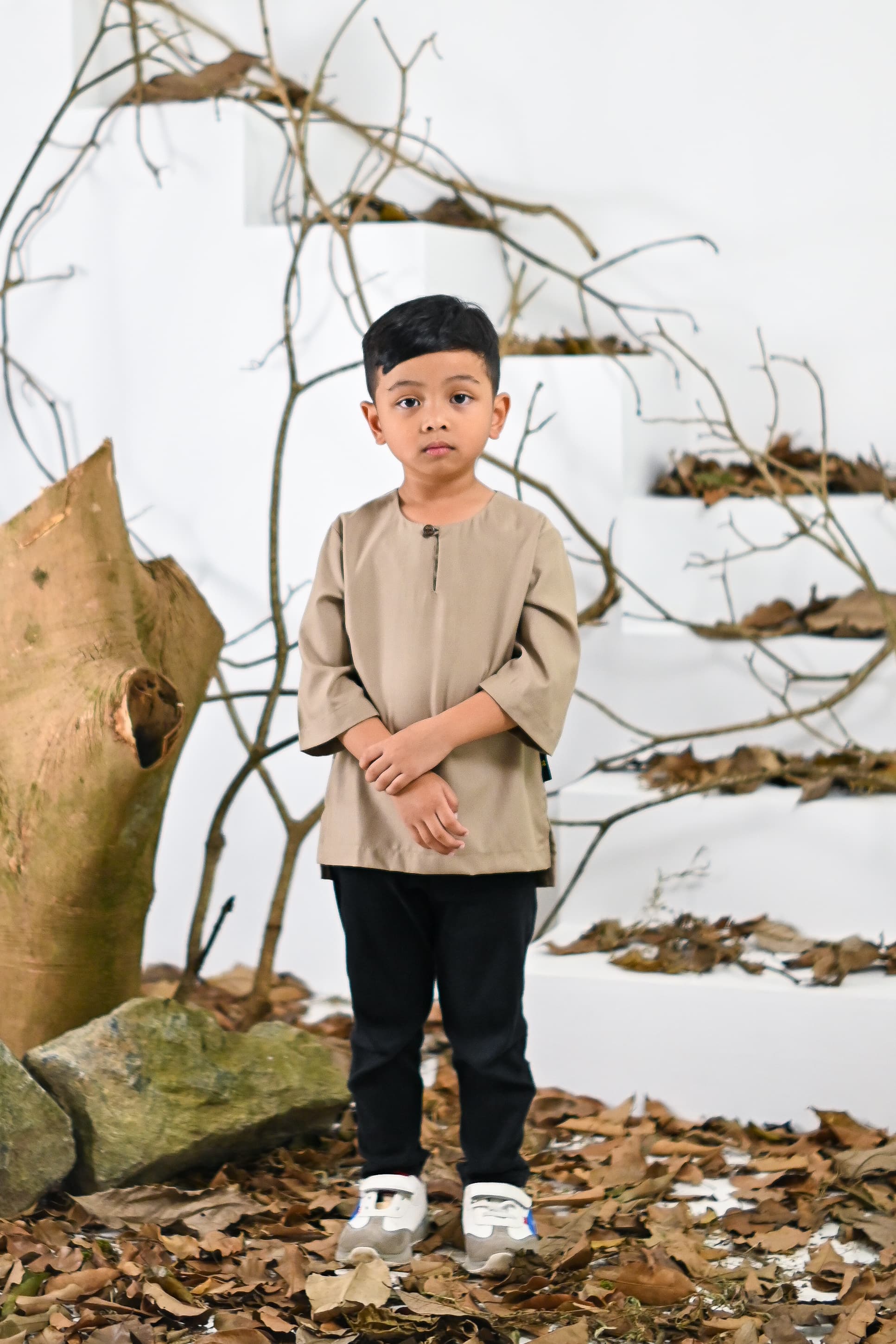 Kurta Jalil Boys Top - Khaki