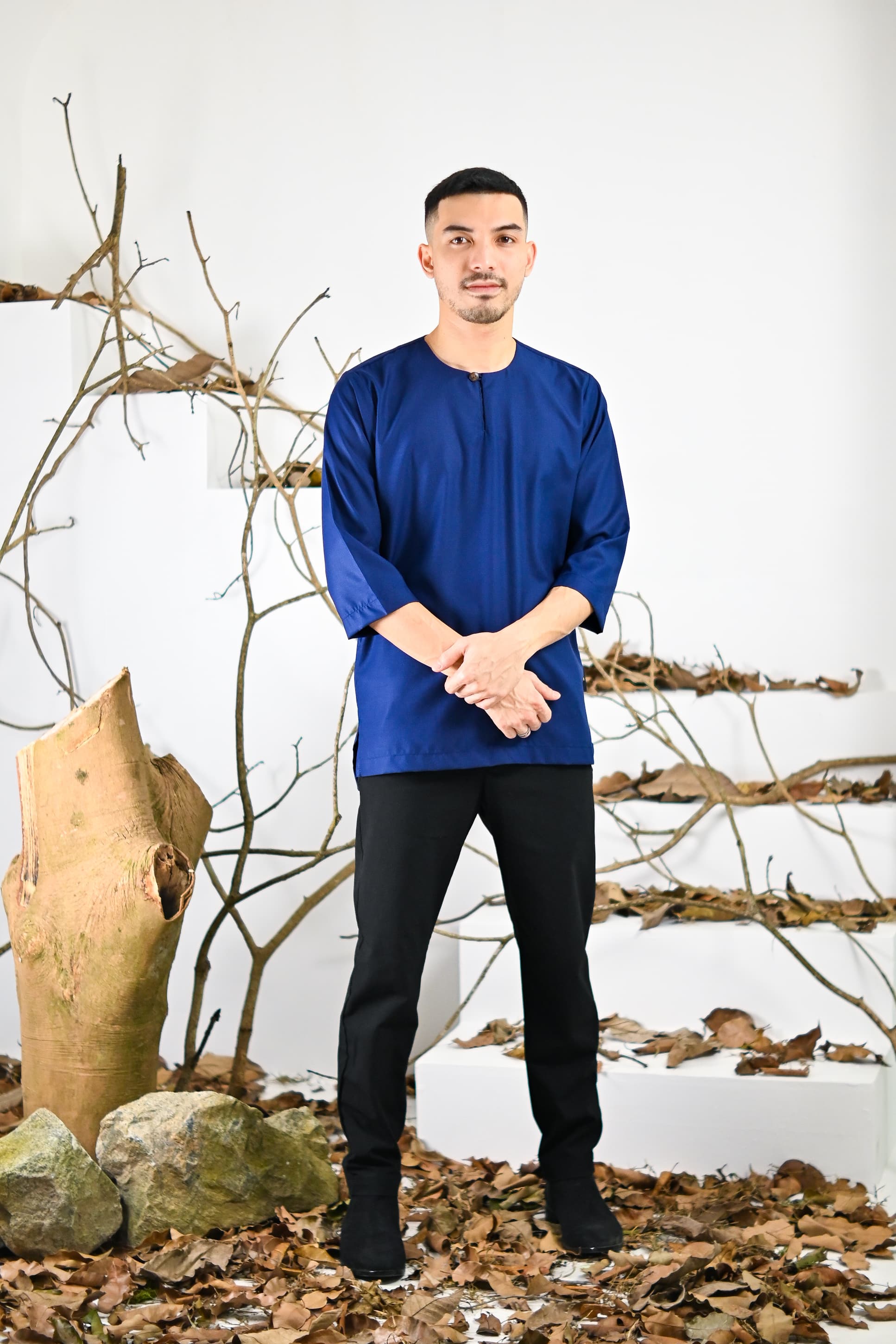 Kurta Jalil Top - Midnight Blue