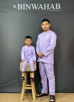 Baju Melayu Kids Arjuna - Lilac - Image 1