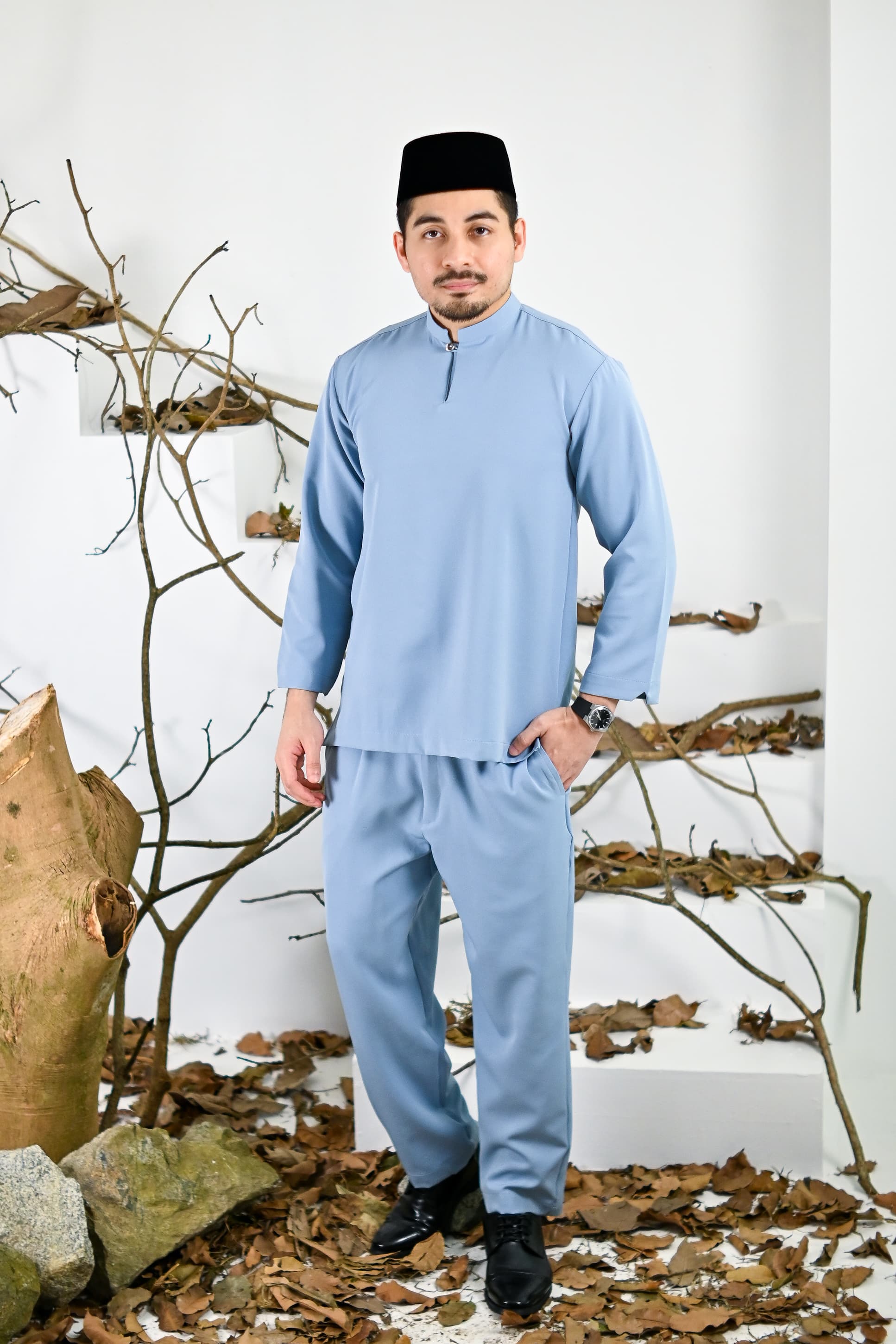Baju Melayu Majestic - Baby Blue