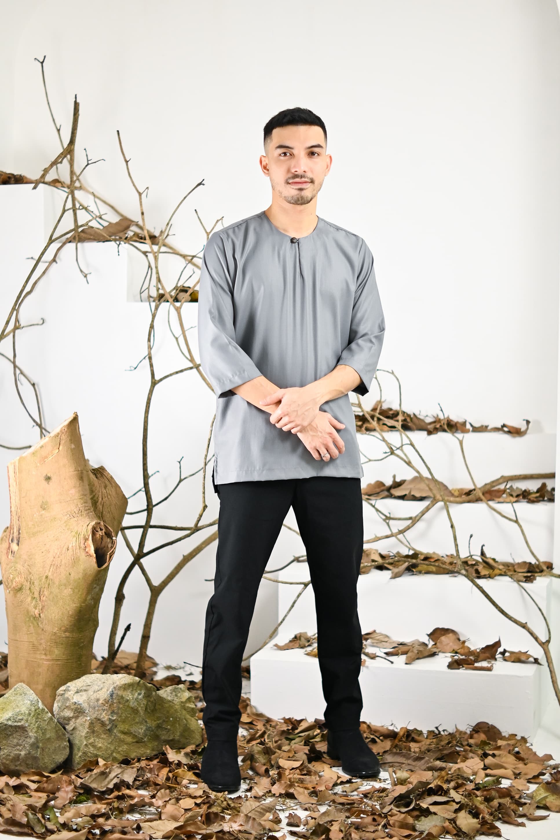 Kurta Jalil Top - Ash Grey