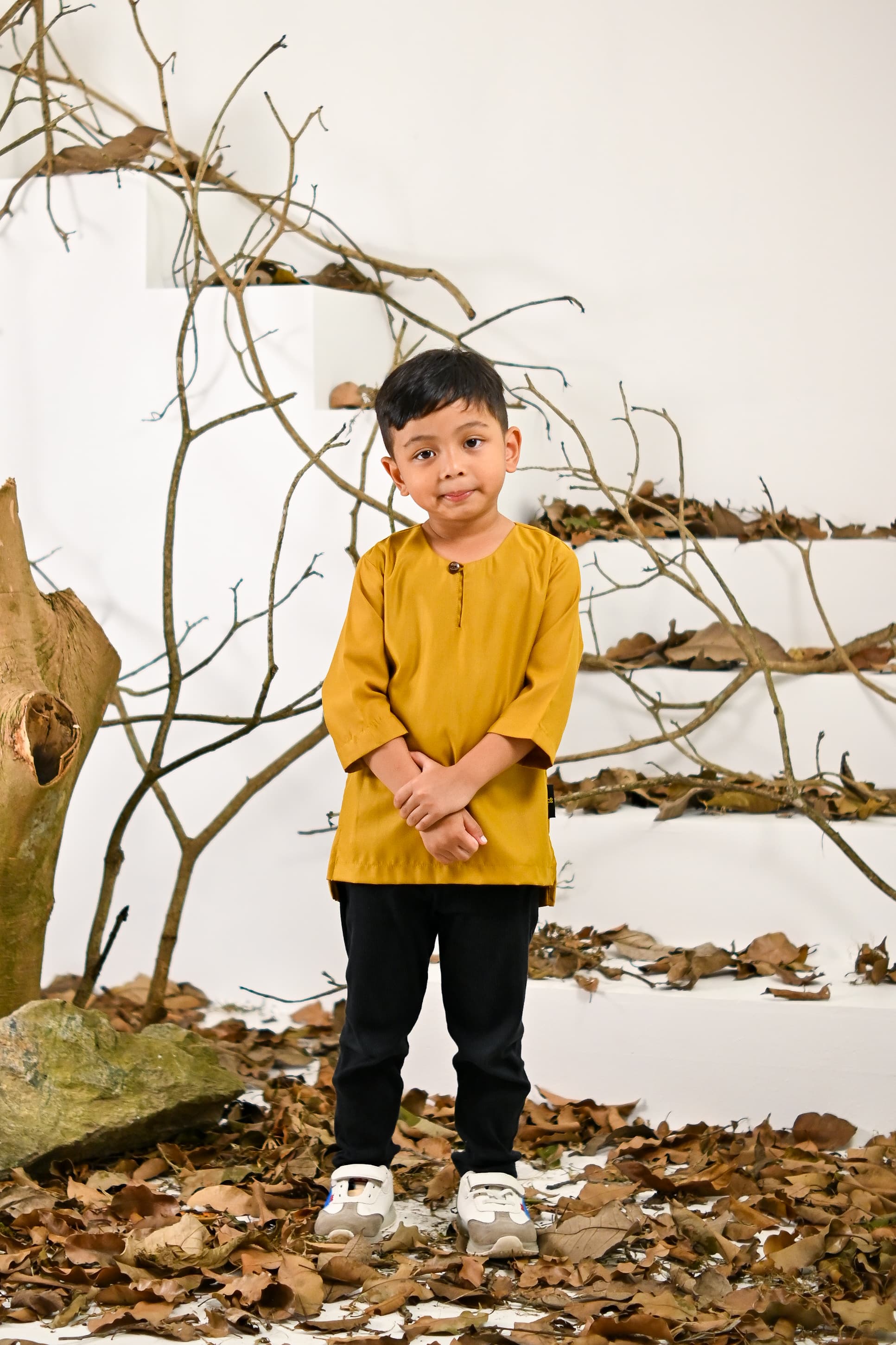 Kurta Jalil Boys Top - Mustard