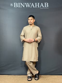 Kurta Set Maleeq - Khaki - Image 1